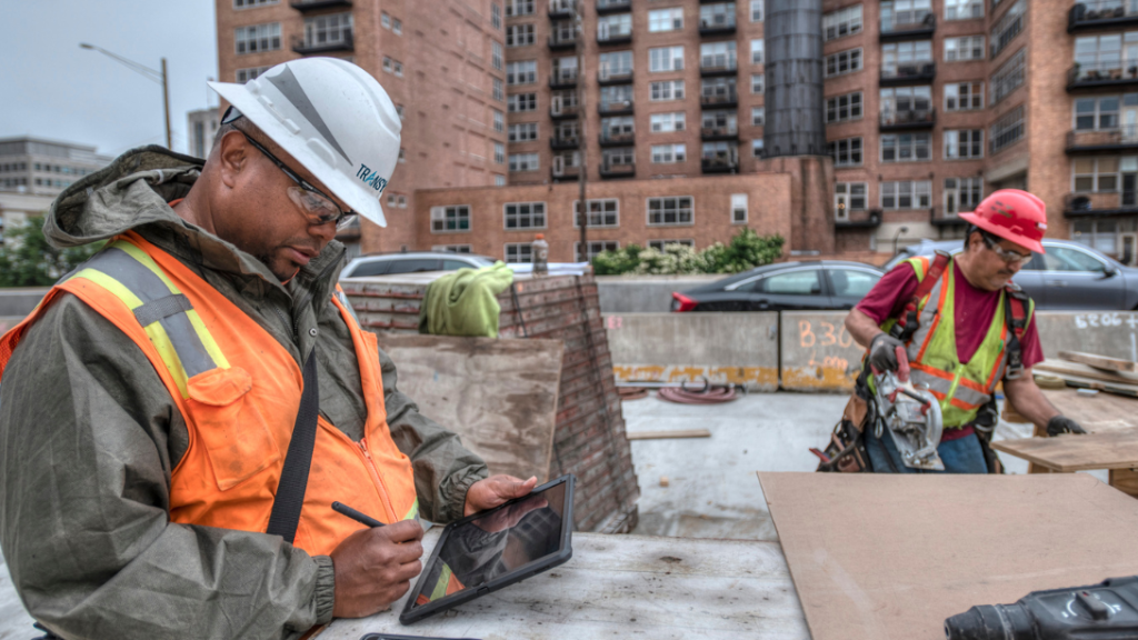 man on construction site