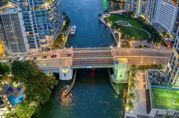 Brickell Avenue Bridge over Miami River
