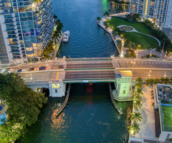 Brickell Avenue Bridge over Miami River