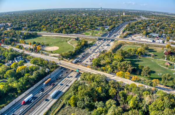 BNSF over Central Tri-State Tollway (I-294)